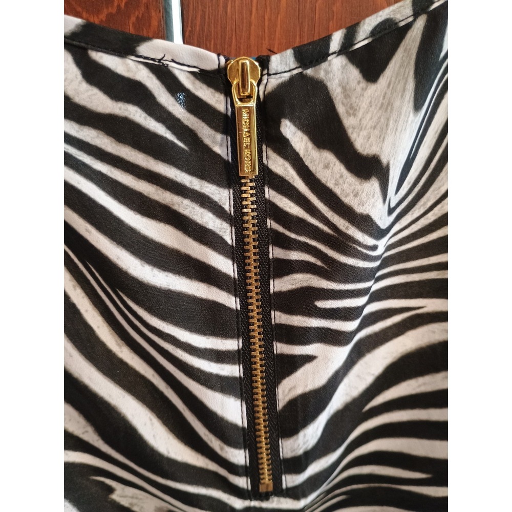 Michael Kors Zebra Animal Print Sleeveless Top Women's Size Large - Picture 6 of 7